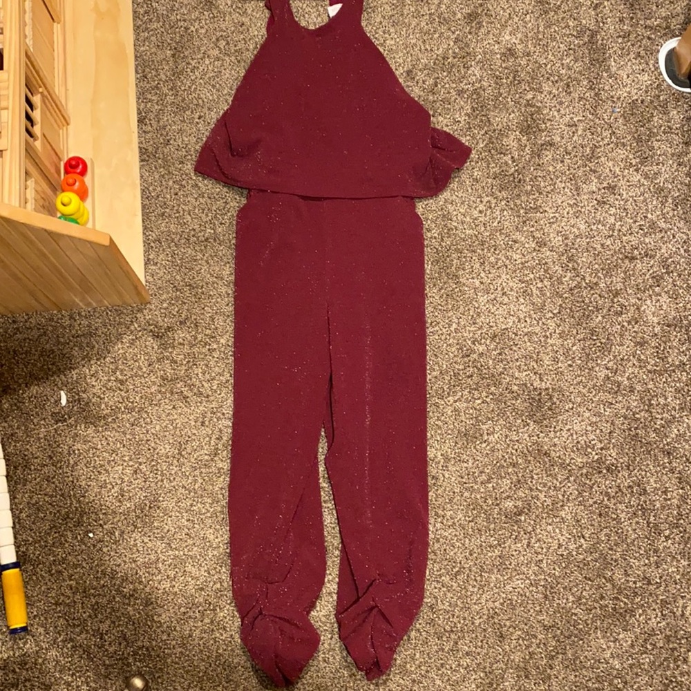MAROON SPARKLY ROMPER